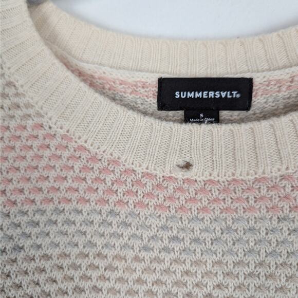 Summersalt The Coziest Cashmere Blend‎ Pastel Soft Stripe Sweater Size Small - Picture 8 of 10